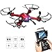 Potensic Drone with Camera, F181DH 5.8GHz RC Drone Quadcopter with 720P HD Live Camera RTF Altitude Hold UFO & Newest Stepless-Speed Function, 5.8Ghz FPV LCD Screen Monitor (Red)