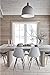 2xhome Modern Plastic Side Dining Chairs No Arms with Back Natural Wood Wooden Legs, Set of 4, White, Set of 4