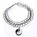 23pcs Jewelry Set Black Gothic Stretch Elastic Double Line Henna Tattoo Choker Collar Pendant Necklace (23pcs Pendant Necklace)
