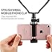 Hands-Free Phone Holder for Streaming - Hanging-On Neck Smartphone Stand for Point of View Photographing or Facebook Live, Selfie Stick Smartphone Holder Easily Picture Video Recording(Black)