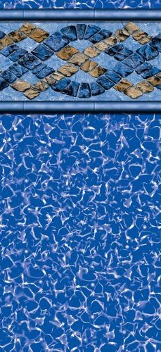Findlay 12 Foot by 24 Foot Rectangle Augusta Replacement Liner for Use with Kayak Pools | Beaded Style | 4 Foot Flat Bottom | 38 Gauge Virgin Vinyl