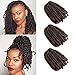 3 Pack Spring Twist Crochet Hair Ombre Brown Crochet Braids 8 Inch Spring Well Synthetic Fluffy Twist Hair Extension 110g/Pack T1B/30#
