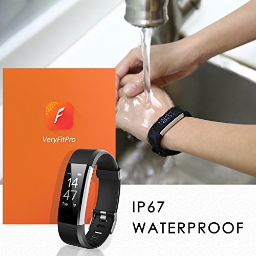 Fitness Tracker Aneken Smart Bracelet Tracker with Heart Rate Monitor Activity Tracker Bluetooth Pedometer with Sleep Monitor Smart Watch for iPhone or Android Smartphones, Black - Thumbnail 7