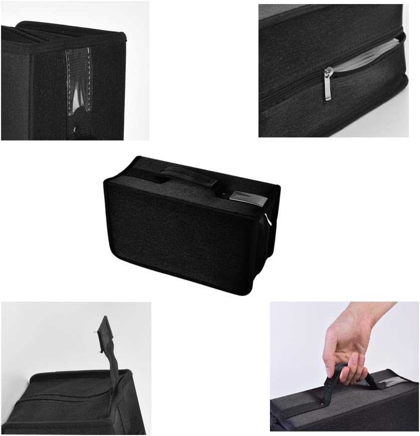 ALAVISXF CD Case, 160 Capacity Nylon CD DVD Holder Protective Zipper Portable Disc Storage Wallet Organizer for Car Travel (Black): Computers & Accessories