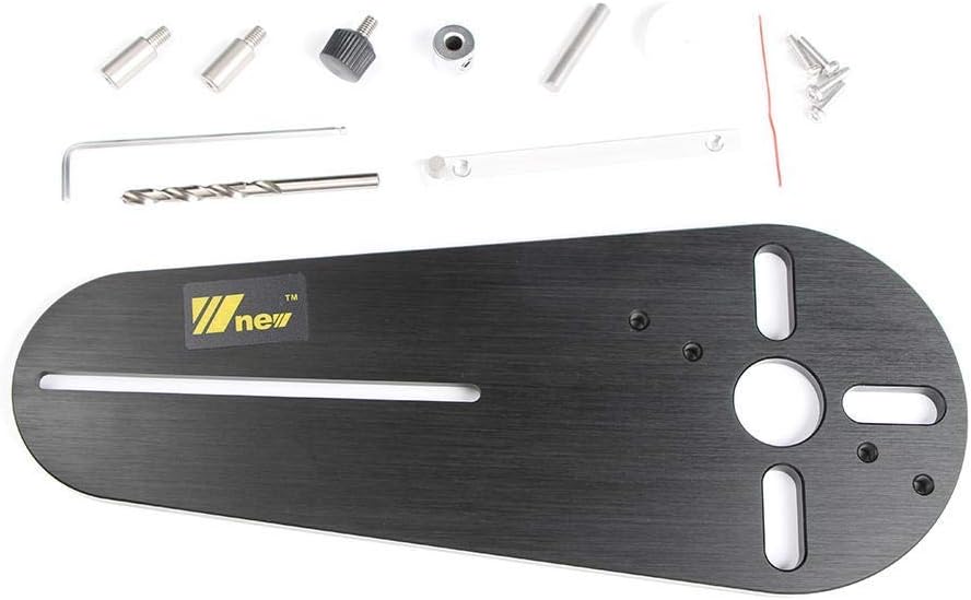 FireAngels Circle Cutting Jig for Bosch Makita Electric Hand Trimmer Wood Router Woodworking (A)