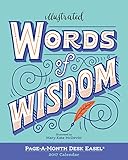 Illustrated Words of Wisdom Page-A-Month Desk Easel Calendar 2017