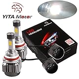 YITAMOTOR 9007 HB5 LED Headlight Bulb 120w 12000lm 4 Side COB Headlight Dual Beam High Low LED Kit 6000K Super White Replace for Halogen or HID Bulbs