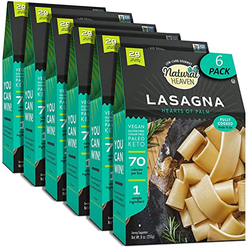 Natural Heaven Hearts of Palm Lasagna Pasta GlutenFree 4g of Carbs
