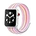 Winmy Sport Loop Band Compatible with Apple Watch Bands 40mm 38mm, Lightweight Breathable Woven Nylon Replacement Strap for iWatch Series 4 3 2 1 - Pink Rainbow Stripe