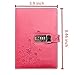 JunShop Lock Diary Combination Locking Journal Locked Notebook Writing Notebook A5 Planner Agenda Personal Notepad Pink