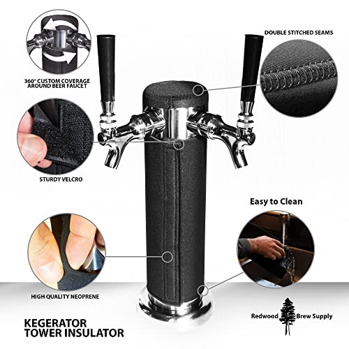 Kegerator Tower Insulator for Beer Tower Neoprene Design Perfect