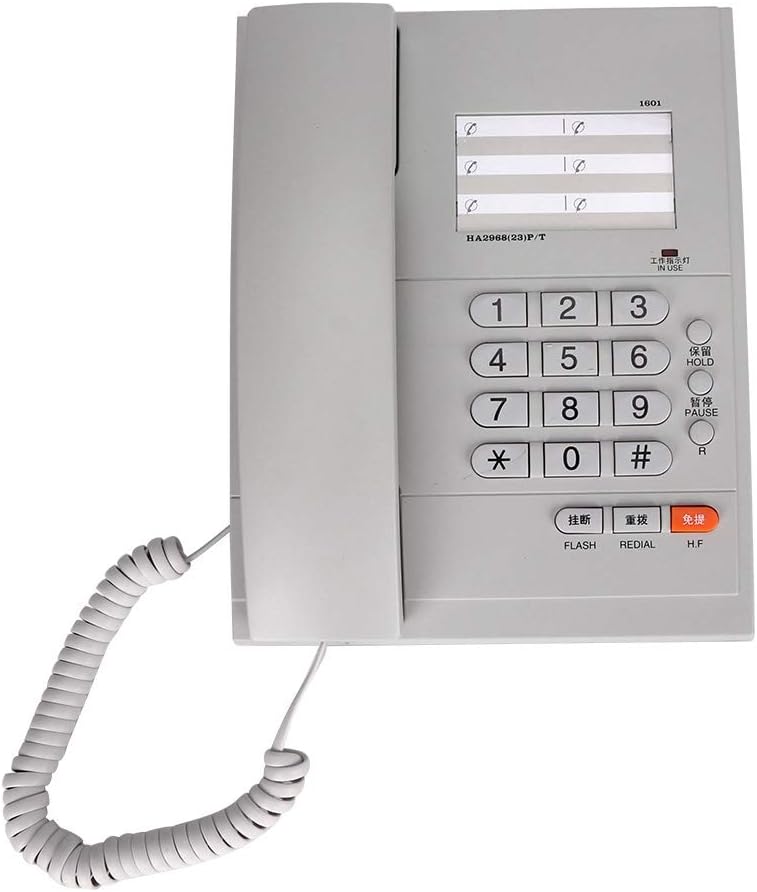 Serounder Corded Telephone, Desktop Fixed Landline Telephone Support Hands-Free Call, Hang Up Transfer, Redial and Pause Function for Office/Home