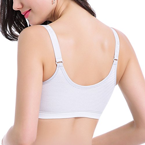 kapoki Womens Nursing Bra Tank Front Three Button Adjust Maternal Postpartum Bra Bralette with Free Bra Washing Bag
