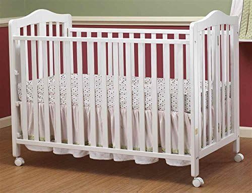Orbelle Trading Lisa Two Level Full Size Folding Crib, White by Orbelle Trading