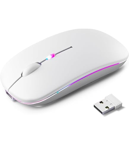 ワイヤレスマウス Mouse Sem Fio Recarregável Bluetooth 2.4GHz – RGB Colorido