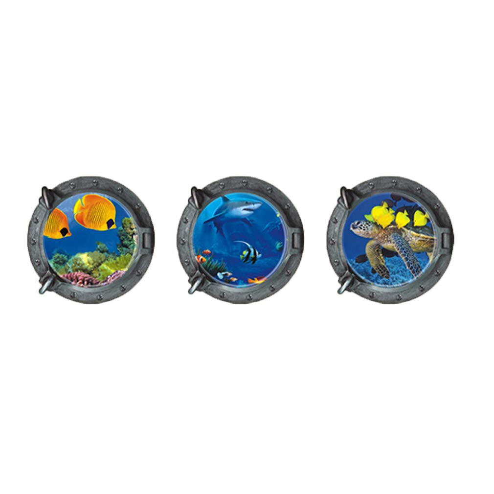 Autocollant Mural En Vinyle Tortues Monde Sous Marin Poissons Baleine En Pvc Sticker Home Papier Peint