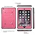 ULAK iPad Mini Case [KNOX ARMOR] Full-Body Rugged Hybrid Protective Case Kickstand for Apple iPad Mini 1/2/3 with Built-in Screen Protector (Rose Red)