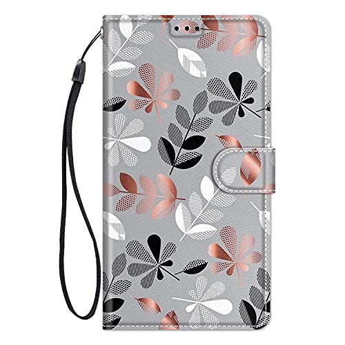 ChoosEU Case for Xiaomi Redmi 14C / Redmi 14C Leather Case with Protective Flip Folio Case Anti-Shock Case Drawings for Girl Boy Case Wallet Cover for Redmi 14C / Redmi 14C - Leaf