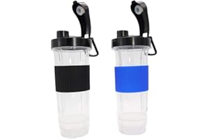 Blendin Replacement Cup with Flip Top To Go Lid - Blender Jar Accessories Compatible with Magic Bullet Blender MB-1001, MB-10
