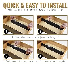 RAPTUROUS Adjustable Drawer Dividers 6