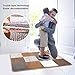 Indoor Doormat Front Door Mat Non Slip Rubber Backing Super Absorbent Mud and Snow Magic Dirts Trapper Mats Entrance Door Rug Shoes Mat Machine Washable Carpet - Grey Brown Yellow Lattice, 23