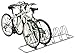 DecoBros 5 Bike Bicycle Floor Parking Adjustable Rack Storage Stand, Silver