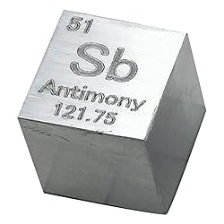 Antimony Cube - 10mm Pure Metal Element Cubes