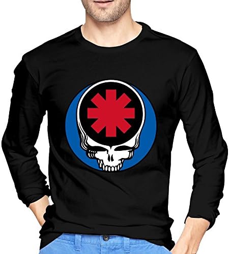 Mens Red Hot Chili Peppers -Skull Coolt Shirt Printing Long Sleeve Tee