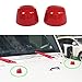 MOEBULB Windshield Stops Front Hood Loop Protective Cap Cover for 2007-2017 Jeep Wrangler JK（ Stops Loop Cap , Red ）