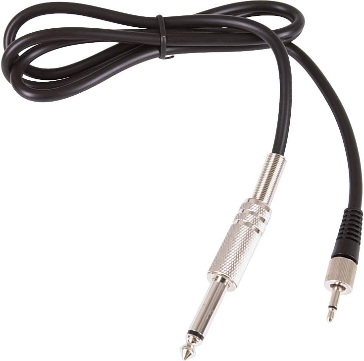 Nady IC-U2 Instrument Cable with ¼” to 3.5mm Locking Plug for use with Nady U-1100, U-2100, U-41, U-81, UHF-3, UHF-4, UHF-24, DKW-8U, 1W-1KU, 2W-1KU, 4W-1KU & 8W-1KU Instrument Bodypack Transmitters