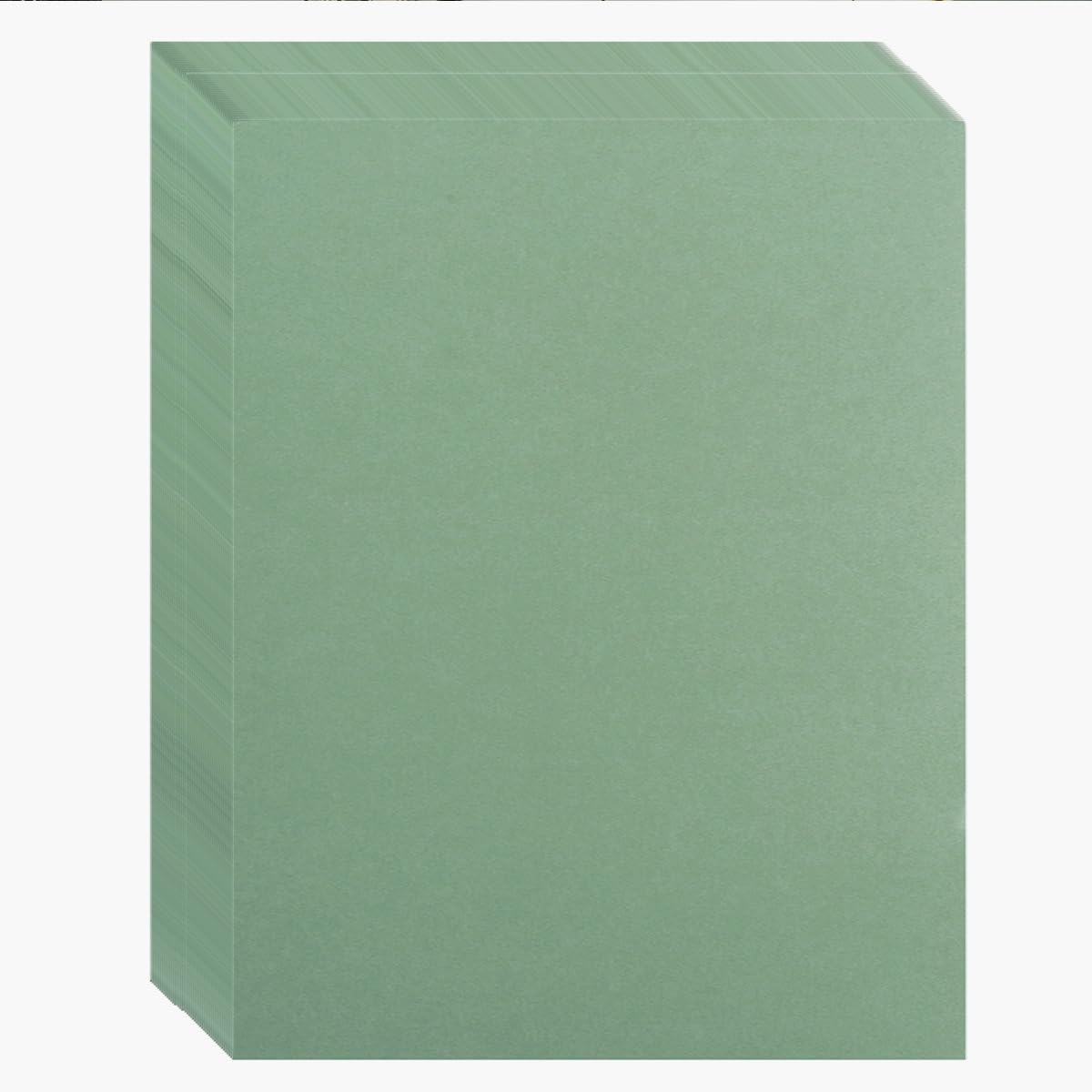 Photo 1 of 100 Pack Sage-Green Cardstock Blank Heavy Cards Stock 92LB Thick Paper for Invitations, Greeting Cards Making, Postcards, 8.5x11 inches