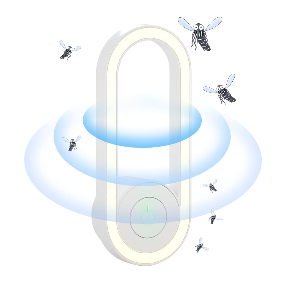 SanCiYu Electric Mosquito Killer Lamp, Plug-in Ultrasonic Pest Repellent with LED Night Light, Silent and Safe Indoor Mosquito Lamp for Baby Room,Insect Control Lamp