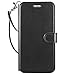 iPhone 6s Plus / 6 Plus Case, TUCCH Leather Wallet Phone Case [Card Slot] [Flip] [Wallet] [Stand] [Wrist Strap] Carry-All Case for Apple iPhone 6 Plus / 6s Plus (5.5 Inch), Black