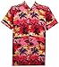 Alvish Hawaiian Shirt 43 Mens Allover Scenic Party Aloha Holiday Beach Red XL