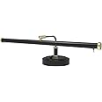 Cocoweb Adjustable LED Grand Piano Desk Lamp in Black with Brass Accents - PLED101D