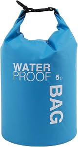 Uncle Paul 5L Dry Bag Blue Waterproof Bag for Kayaking Boating Fishing Rafting
