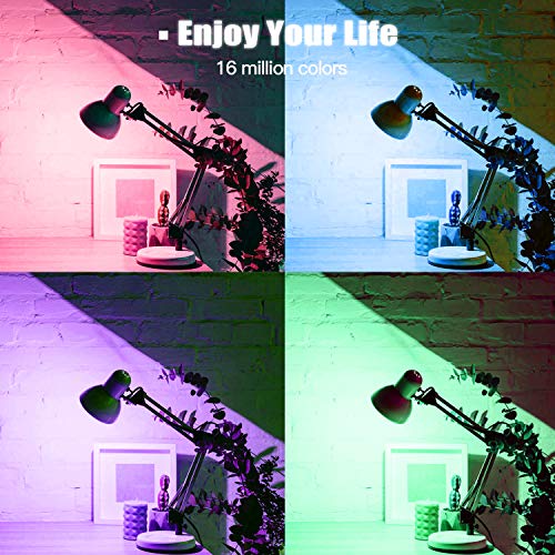 MagicLight Smart WiFi Light Bulb, No Hub Required, Dimmable Multicolor A19 E26 7W (60w Equivalent) Smart Bulb, Compatible with Alexa Google Home Siri IFTTT (3 Pack)