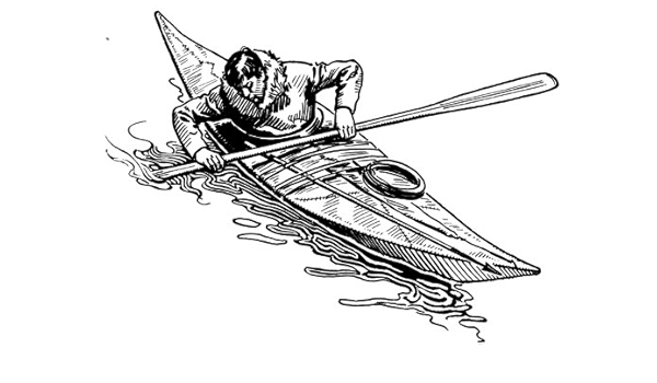 7 cm x 5 cm acrílico imán para nevera de dibujo Kayak ...