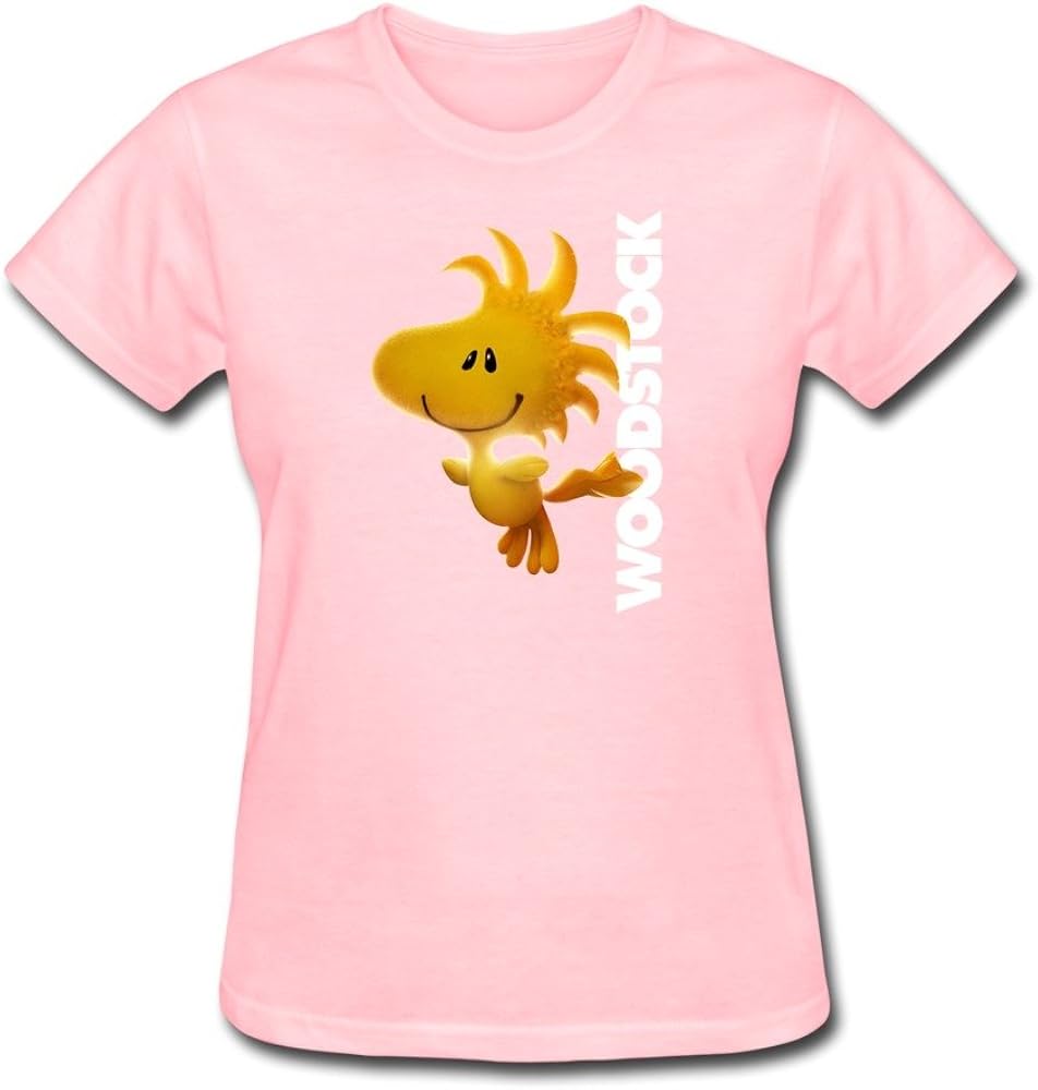 Jiaso Women's Cartoon Peanuts Woodstock Tees