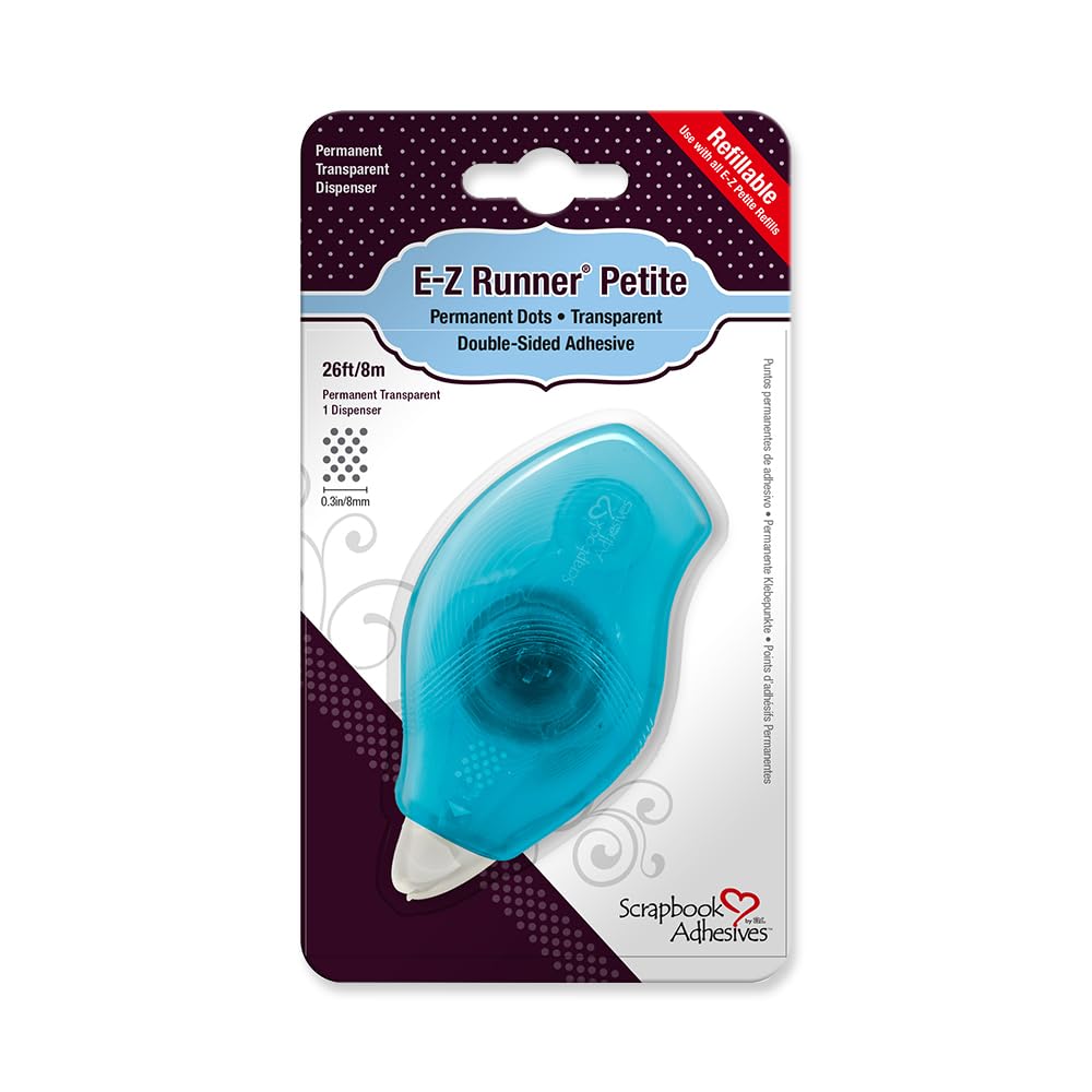 Scrapbook Adhesives E-Z Runner Dots Refillable, Translucent, 8M x 8mm
