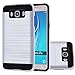 J7 Case, CASEPLAY [Metal Brushed Texture] Impact Resistant Heavy Duty Hybrid Dual Layer Full-Body Shockproof Protective Cover Skin Shell For Samsung Galaxy J7 (2016) (Silver)