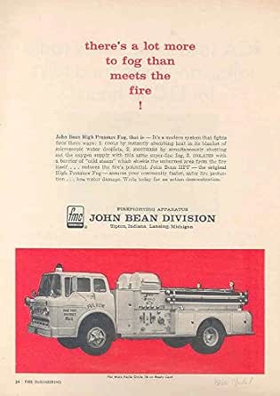 Amazon.com: 1960 Ford John Bean Fire Truck Ad Fulton: Entertainment