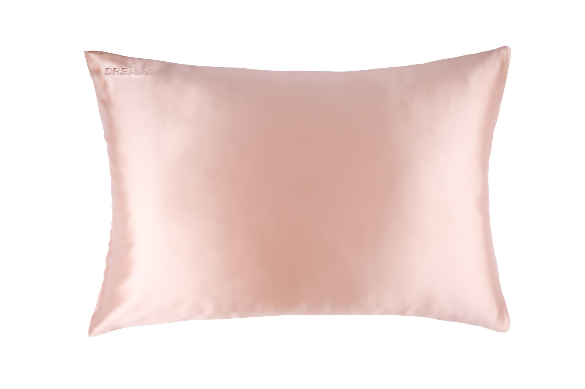 DREAMI Premium Silk Pillowcase for Hair & Skin – Ultra Soft, Cooling, Anti-Frizz, Hydrating, Reduces Wrinkles | 100% Pure 22 Momme Mulberry Silk, with Hidden Zipper (50x75 cm, Rose Gold)