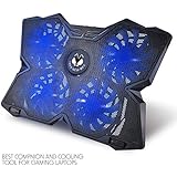 Tree New Bee Cooling Pad for 15.6-17-Inch Laptops with Four 120mm Fans at 1200 RPM, Black (TNB-K0025)