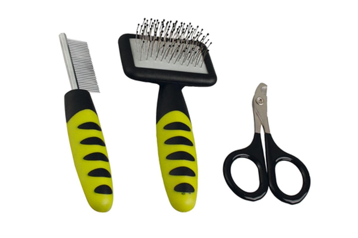 Karlie Flamingo 1030209 Care comb, 12 x 6 cm, green / black