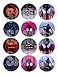 Spiderman Into The Spider-Verse Stickers - Large 2.5” Round Circle Stickers to Place onto Party Favor Bags, Cards, Boxes or Containers -12 pcs, Avengers Marvel Comics Super Hero
