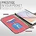 S6 Case, Samsung Galaxy S6 Wallet Case, ROOCASE Prestige Premium Synthetic Leather Wallet Case Flip Cover [Stand Feature] with Credit Card ID Holder for Samsung Galaxy S6 (2015), Pink