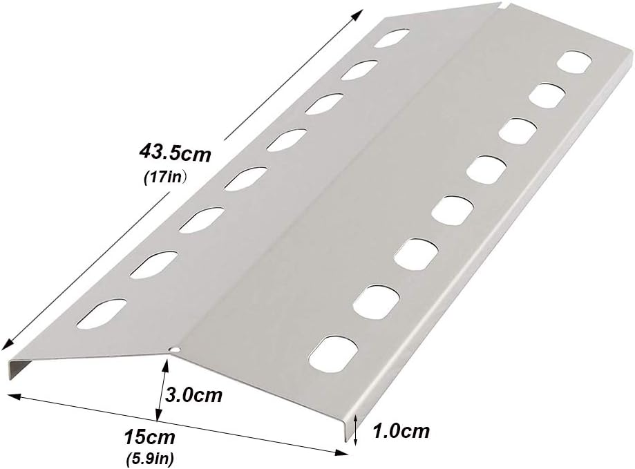Flame Diffuser For Gas Grill Wondjiont 1 Pack Stainless Steel Flame Plate 43 5 Cm Lx 15