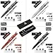 Practical Pen Self Defence Tool for Survival - Tactical Flashlight + Glass Breaker + Bottle Opener + Ballpoint Pen + Multi Tool - 2 Ink Cartridges + 3 Batteries - Gift Boxed