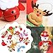 YANX 8 Pack Christmas Bells Decorations Ornaments Set, Christmas Tree Ornaments,Plush Snowman Santa Claus Polar Bear Elk Hanging Christmas Decoration for Xmas Home Party Holiday Decorative